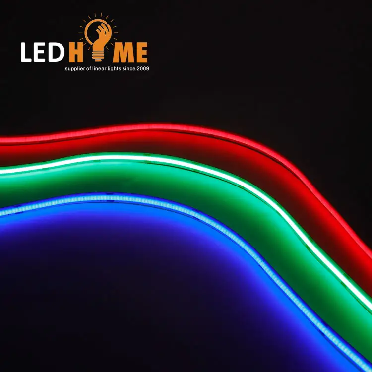 ไฟคริสต์มาสแบบ dotsfree แบบงอได้ CCT RGB LED Strip Light CCT สีขาว4000K 24V 5M ไฟ LED 90เส้นไฟทองแดง8mm 110