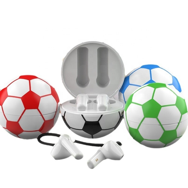 Football Shaped Wireless Earbuds BT 5.4 Waterproof Sweatproof Long Battery Life Stylish Dynamic Driver Comfortable Fit
