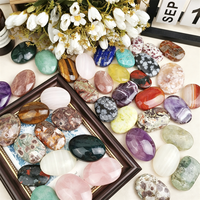 Lot de Pierres Ovale Semi-Précieuses Assorties, Polies et Lisses, pour la Guérison des Chakras et l'Ornementation Intérieure
