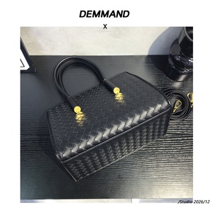 กระเป๋าหนังแท้ถักทอปี 2026 กระเป๋าถือหนังวัวถักมือ  กระเป๋าโท้ทขนาดใหญ่  กระเป๋าสะพายไหล่แบบมินิมอลสำหรับผู้หญิง - Product Image 3