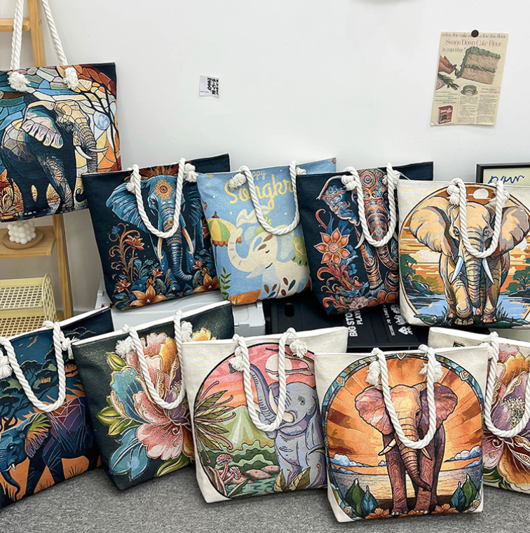 china travel tote bag Chinese Style jigsaw puzzle Styles China Illustration Travel Art Vintage