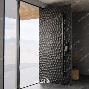 Porte d'entrée pivotante de luxe, porte d'entrée moderne en aluminium, porte pivotante sur mesure pour villa - Product Image 3