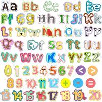 Grands aimants de réfrigérateur pour tout-petits de 1 à 3 ans, 125 motifs, lettres et chiffres magnétiques, animaux et véhicules, en carton, pour l'apprentissage du langage