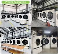 Séchoir à tambour frontal commercial en acier inoxydable pour hôtels, hôpitaux et usines de blanchisserie centralisées