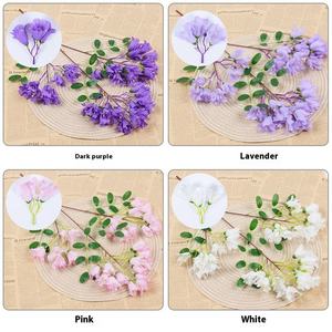 Branche de <span class=keywords><strong>Jacaranda</strong></span> en Soie Faite à la Main, 3 Branches, pour la Fête des Mères, Pâques, Noël, Branches d'Arbre de <span class=keywords><strong>Jacaranda</strong></span> Artificielles - Product Image 4