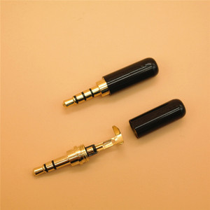 Conector de audio macho de 3.5mm, todo de cobre, chapado en oro, de 3 o 4 polos, para cables DIY - Product Image 3
