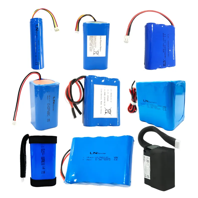 ก้อนแบตเตอรี่ลิเธียมไอออน3.7V 7.4V 12V 3500mAh 6000mAh 2S 6S 4S 3S Lipo แบตเตอรี่18650