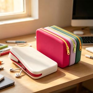 Luxury Silicone Coin Purses Credit Card <b>Holder</b> With Zipper Closure Minimalist Long <b>Wallet</b> for Men Women - Product Image 1