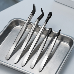 ชุดแหนบต่อขนตาสแตนเลส 5 ชิ้น พร้อมปลายยางสำหรับการใช้งานที่ละเอียด - Product Image 4