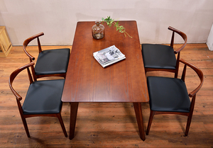 Đồ Nội Thất Bàn Ăn Giá Rẻ Bán Buôn Bộ Bàn Ăn Bằng Gỗ Cứng Tro Với 4 Ghế Đồ Nội Thất Gia Đình 1 Chiếc Bằng Gỗ Hiện Đại - Product Image 3