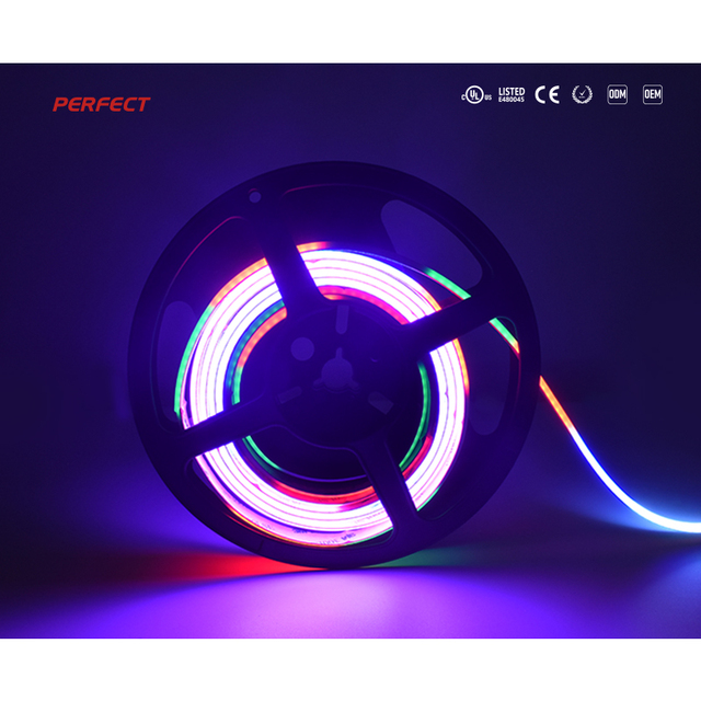 PERFECT Non-waterproof SPI Dream Color Digital Addressable Flexible RGB WS2811 720leds/m 20pixels DC12V/24V COB LED Strip Light