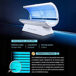 Lit de bronzage professionnel 2400W pour salon, à <span class=keywords><strong>prix</strong></span> de gros, pour une exposition totale du corps allongé, machine de bronzage solaire - Product Image 2