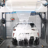 Machine de lavage de voitures automatique sans contact électrique avec construction en acier inoxydable et haute pression 8 MPa pour usage commercial