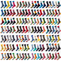 Chaussettes amusantes Sox pour hommes, motif dessin animé 3D cool, respirantes, avec bordure inférieure, en coton, pour l'hiver et le basketball