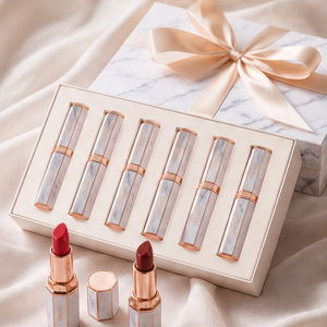 Natural Non-stick Cup <b>waterproof</b> velvet matte <b>lipstick</b> with marble pattern for Natural Look Private Label - Product Image 5