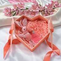 Boîte cadeau personnalisée : Boîtes cadeau en forme de cœur avec nœud en ruban de satin |   Emballage haut de gamme pour la Saint-Valentin et les cadeaux romantiques