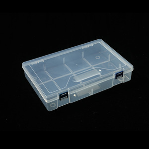 Transparent Plastic Double <b>Lock</b> 10 Compartment Storage <b>Box</b> For Home Organization Desktop Use - Product Image 1