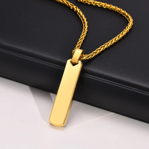 Collar con Barra Inicial para Hombre, Casual, Simple, Regalo para Él - Product Image 5