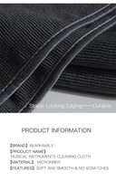 Microfibre carrée noire de haute qualité 400 g/m², super douce, séchage rapide, légère, sans peluches, réutilisable, sans bords, multi-usages pour la maison