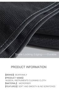 <b>Black</b> High Quality 400gsm Square Microfiber Super Soft Quick Dry Lightweight Lint-Free Reusable Edgeless Multi-Purpose Home - Product Image 4