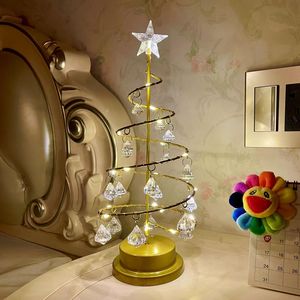 LED Ironwork Crystal Christmas Tree Lamp <b>Art</b> Deco Design Child/Teen Bedroom Home Decor Multi-Functional Wedding Table Accessory - Product Image 4