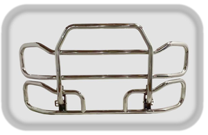 Geyik bekçi ve braket ızgara bekçi ile çelik ve paslanmaz çelik yarı kamyon ön tampon boğa çubuğu - Product Image 6