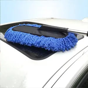 Brosse multifonctionnelle pour lavage de voiture Mini Mop Nanofiber Car Cleaning Dust Removal Mop Brush