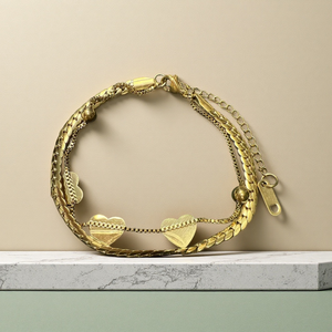 <span class=keywords><strong>Bracelet</strong></span> à breloques en forme de cœur, best-seller sur le marché européen, chaîne ajustable couleur or, bijoux hypoallergéniques pour femmes, cadeau - Product Image 5