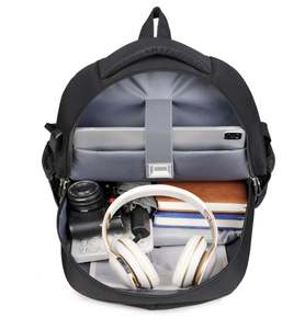 Sac à dos pour ordinateur portable 15,6 pouces avec logo personnalisé, étanche, avec chargeur USB, grand sac à dos pour l'école, le collège, les voyages en plein air, les affaires - Product Image 5