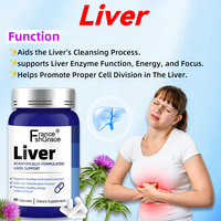 Produsen Suplemen Hati Berpotensi Tinggi dengan Milk Thistle dan Asam Alfa Lipoat untuk Fungsi Hati yang Sehat, 60 Kapsul Hati
