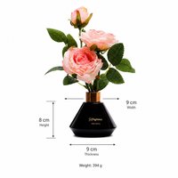 Diffuseur de parfum en verre sans alcool, artisanal, avec fleurs séchées et rotin, style européen de luxe, pour la maison, la chambre et le salon
