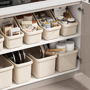 Lot de paniers de rangement en plastique multi-usages pour outils et épices, idéal pour la cuisine, la buanderie et les tiroirs - Product Image 1