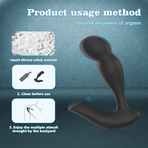 Vente en gros App Control Male Prostate Massager 10 Modes Vibrant Anal Butt Plug Anneau Vibrateur pour Hommes Sex Toys - Product Image 5
