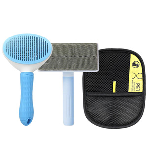 Pet Hair Removal Brush Set Double Sided Self Cleaning Comb For Dog Grooming Rubber Material - Product Image 1