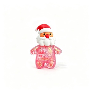 Jouet Squishy Pailleté de Noël Père Noël Bonhomme de Neige NeeDoh Anti-stress à Presser, Poupée Mignonne, Cadeau de Fête de Noël, Remplissage de Chaussette pour Enfant - Product Image 3