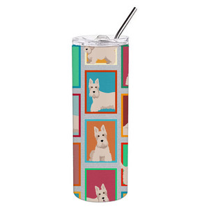 Bicchiere sottile in acciaio inossidabile con motivo Scottish Terrier Wheaten - Product Image 2