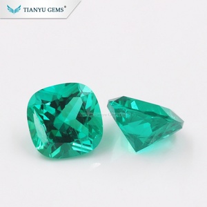 Alta calidad Tianyu venta al por mayor cojín corte Colombia Esmeralda sintética piedra suelta para fabricante de joyería - Product Image 3