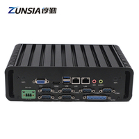 Intel Core I3 I5 I7 Mini PC Kendaraan 8GB RAM 128GB SSD 500GB HDD Dual LAN Komputer Mobil dengan Kabel Daya dan Slot PCIe