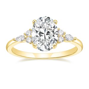 14K Oro <span class=keywords><strong>2</strong></span> <span class=keywords><strong>quilates</strong></span> corte ovalado laboratorio crecido diamante anillo de bodas <span class=keywords><strong>precio</strong></span> - Product Image 1