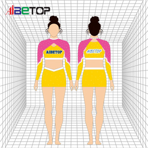 Spandex Cheerleader Uniform Sexy Cheerleader Uniform Youth Disfraz cómodo para Cheer Competition - Product Image 6