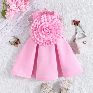 Elegante Vestido de Verano sin Mangas para Niñas de 9 Meses a 5 Años, con Lindos Animales, Flores Grandes y Botones, Antiestático, Ropa de Bebé Elegante - Product Image 5