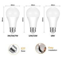 E27 LED fabricants de lumière vendent directement LED e27 et b22 ménage économie d'énergie lumière A ampoules pour la maison usine bureau école