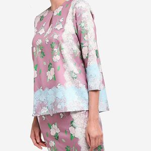 Vente en gros de vêtements musulmans rayés à la mode Jubah nouveau design vêtements Kurta <span class=keywords><strong>Baju</strong></span> <span class=keywords><strong>Kurung</strong></span> avec fille pour robe islamique - Product Image 2