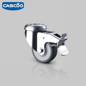 CASCOO 50mm Schwenk gummi Medical <span class=keywords><strong>Caster</strong></span> Wheels für alle Größen Schränke Polypropylen Material mit Bruch für medizinische Geräte - Product Image 5