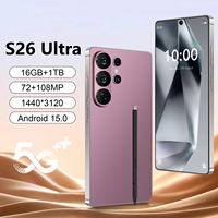 Smartphone 2026 Custom S26 Ultra 5G LTE 7,3 Inci 2K 16GB+1TB Android 15 Deca Core Versi Global Jerman Dual SIM