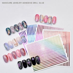 La maggior parte Bella Manicure Del Chiodo Linea di Oro Argento oro Rosa Adesivo Colla Trapano Autoadesivo Del Chiodo Aurora Adesivi Adesivi Colorati - Product Image 2