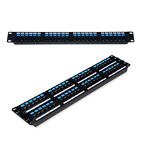 MT-4022 19 Inci 1U 2U Cat5e Cat6 UTP 24 48 Port Jaringan RJ45 Panel Patch