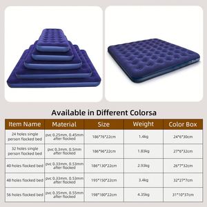 ที่นอนเป่าลมแบบพกพาขนาดใหญ่สำหรับตั้งแคมป์  แบบมีผิวสัมผัสนุ่ม - Product Image 3