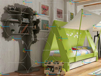 Muebles Infantiles, Estantería de Madera para Libros, Fácil Organización y Almacenamiento, Estantería de Madera de Fácil Montaje, Estante para Libros Infantiles