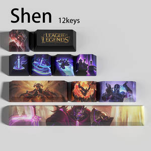 Capuchons de touches sur le thème LoL, par sublimation, 12 touches personnalisées, icônes de compétences de héros LoL pour clavier mécanique, accessoires de jeu - Product Image 6
